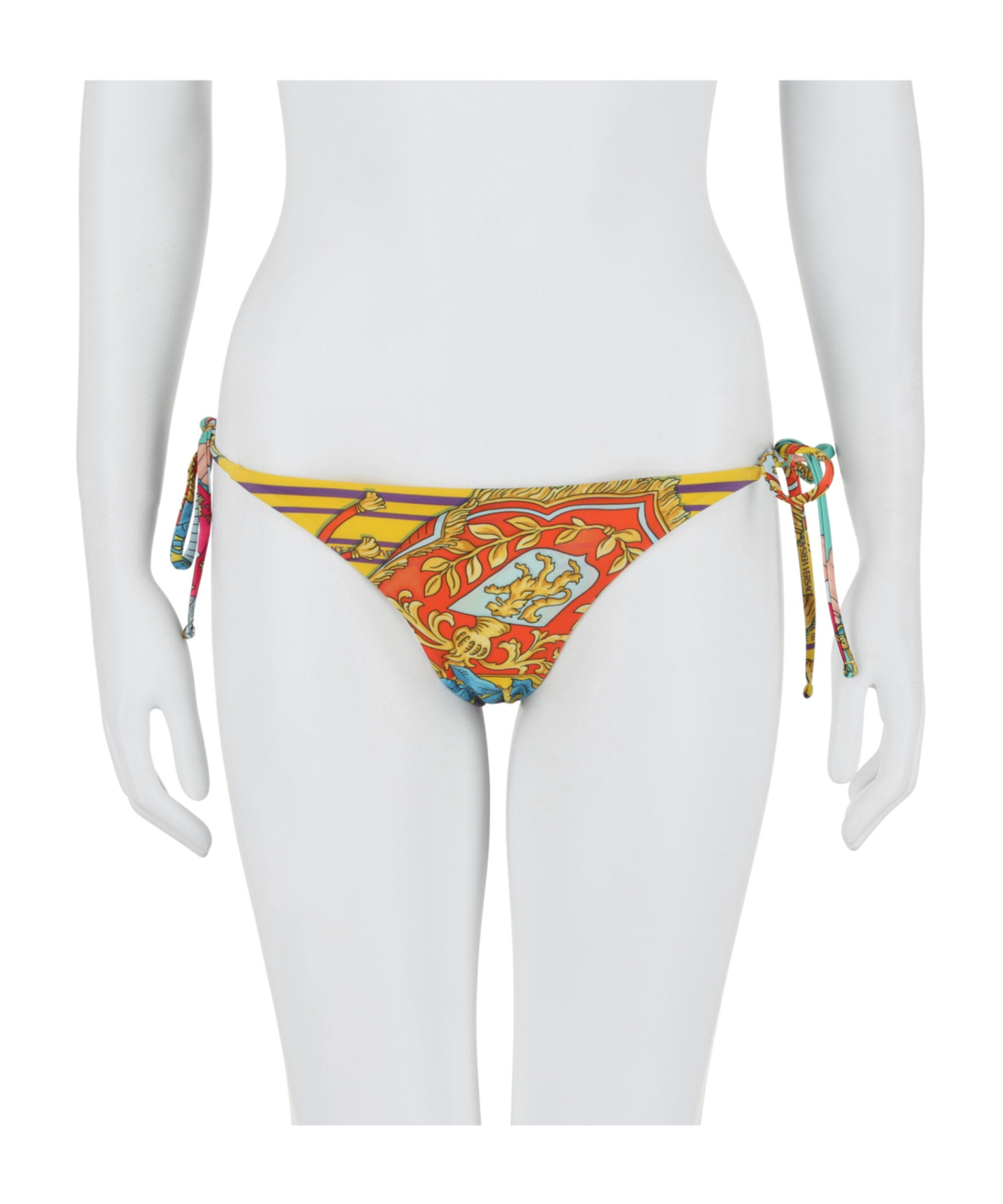 Versace Logo Bikini Bottoms In Multi