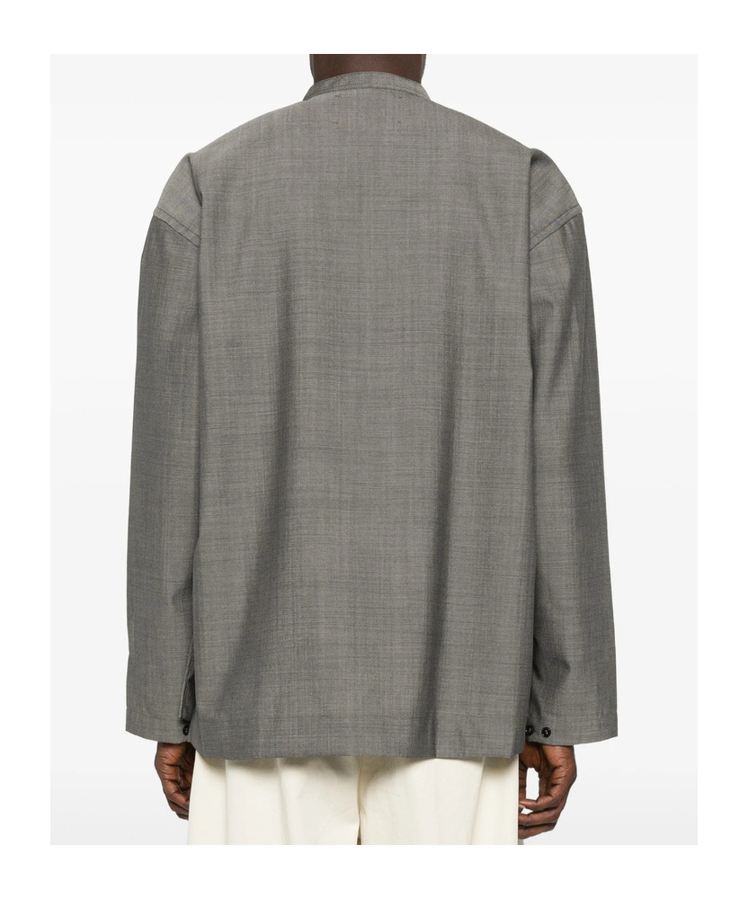 Studio Nicholson Long-sleeved Shirt In Gray