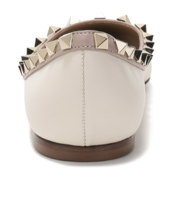 Valentino Rockstud Ballerinas In Nude