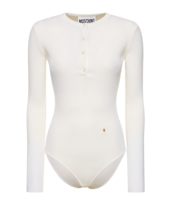 Moschino Rib Long-sleeved Jumpsuit