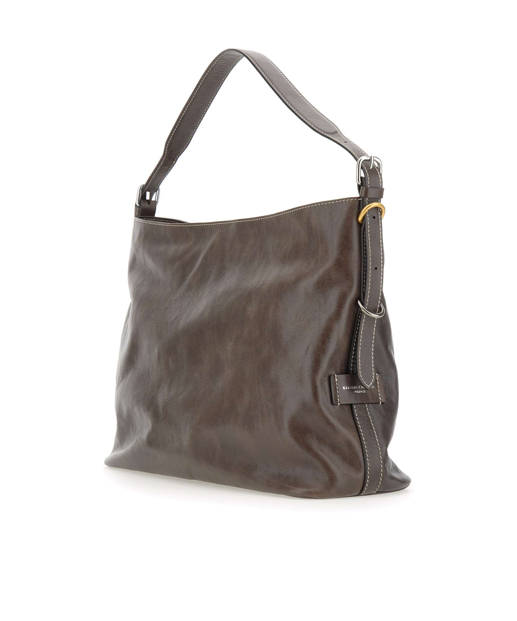 Gianni Chiarini Leather Tote Bag In Brown