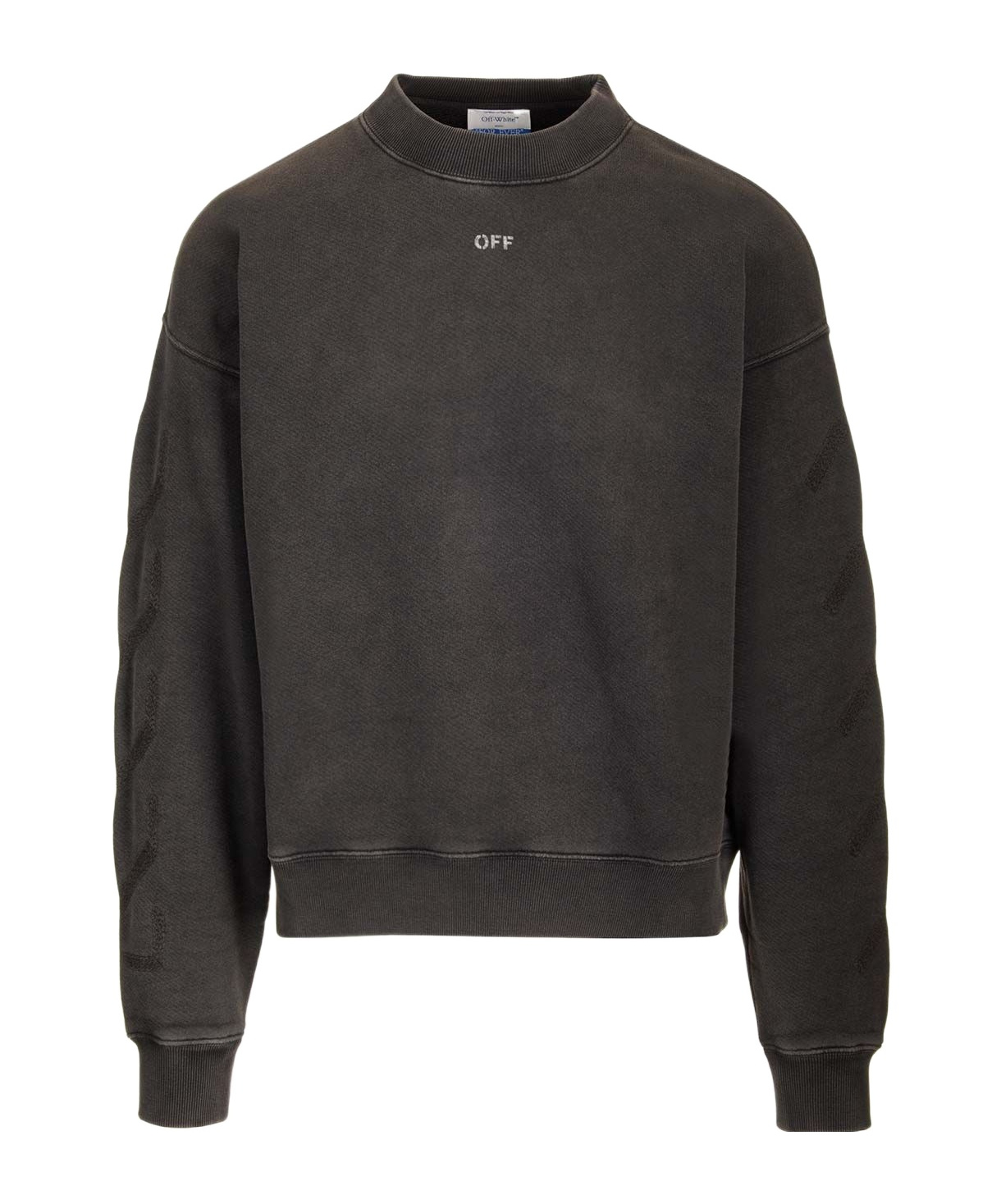 Off-white Off White St. Matthew Crewneck Sweatshirt With Arrow In Black