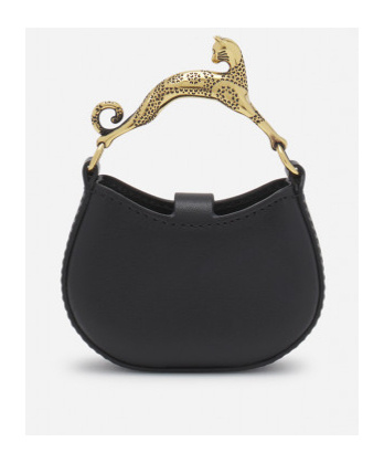Shop Lanvin Cat Leather Mini Bag In Black