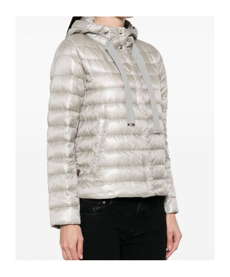 Herno Quilted Jacket With Hood And Pockets In White