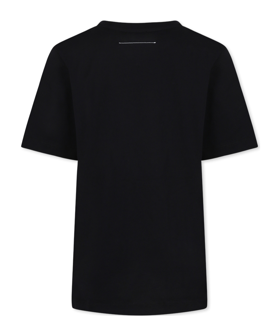 Mm6 Maison Margiela Logo Short-sleeved T-shirt In Black