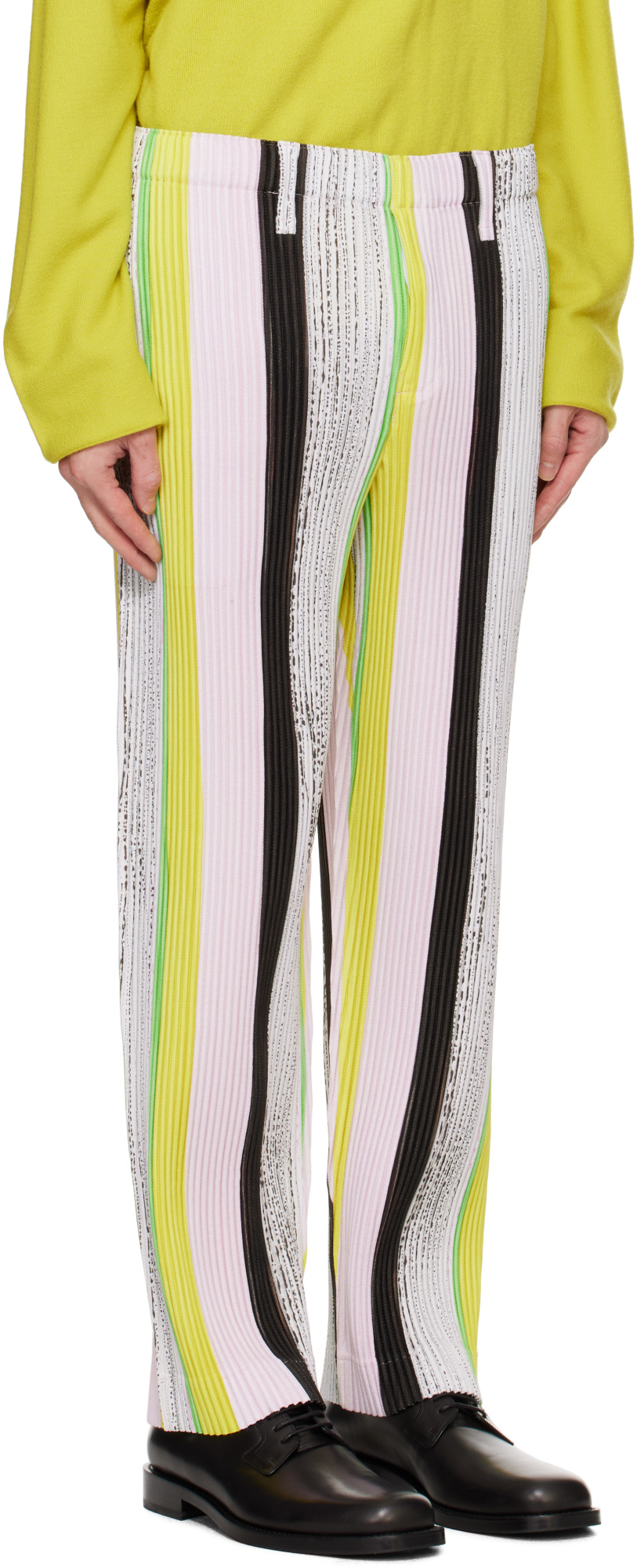 ISSEY MIYAKE STRIPED TROUSERS