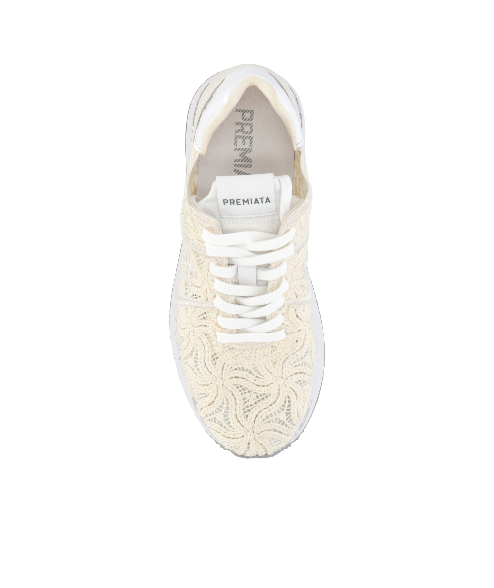 Premiata Lace Up Sneakers In White