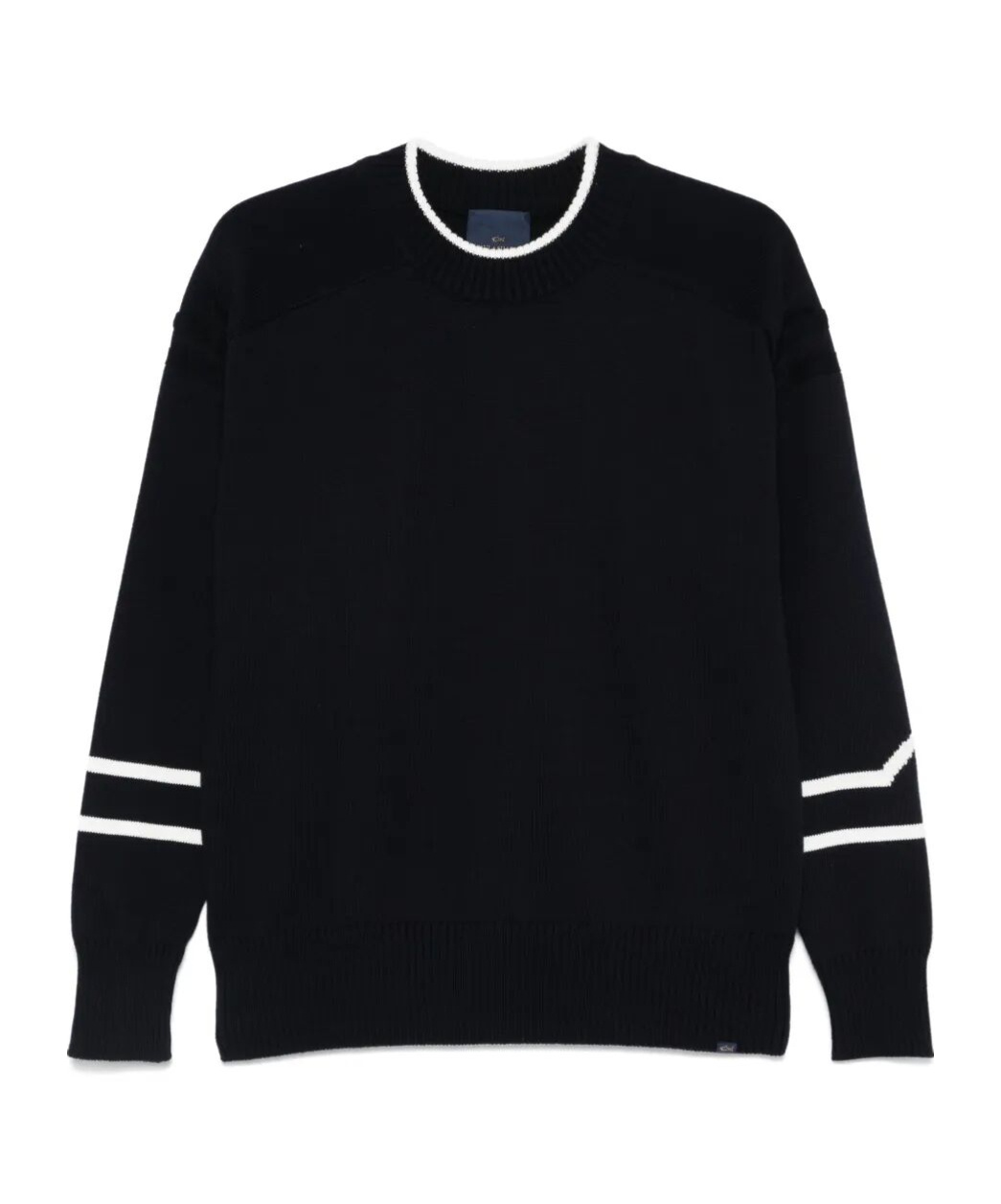 Shop Paul & Shark Logo-jacquard Sweater In Blue