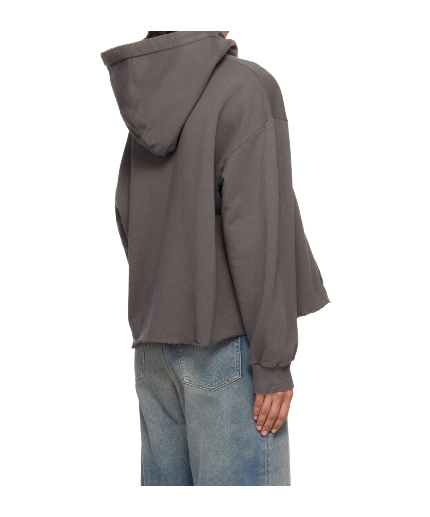 Mm6 Maison Margiela Taupe Relaxed Hoodie In Gray
