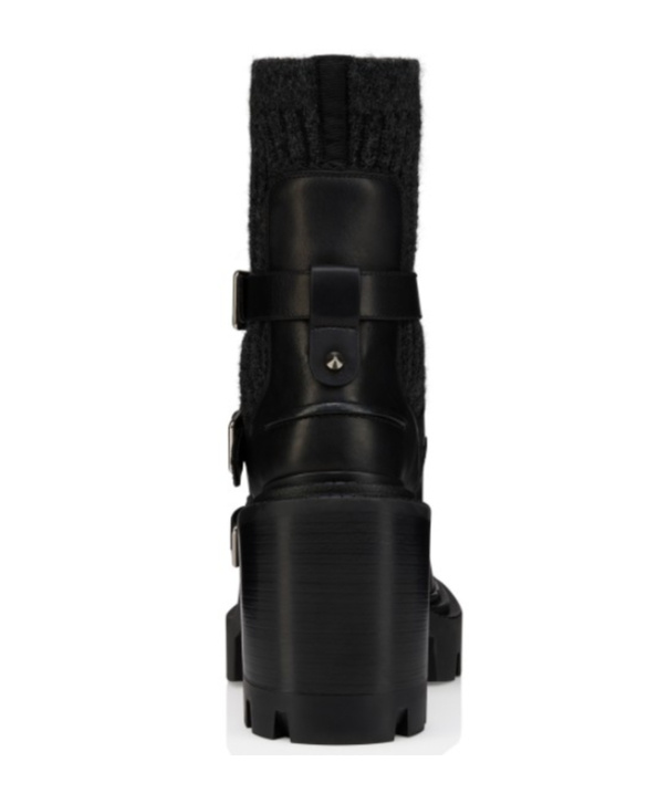 Christian Louboutin Chunky Heeled Boots In Black