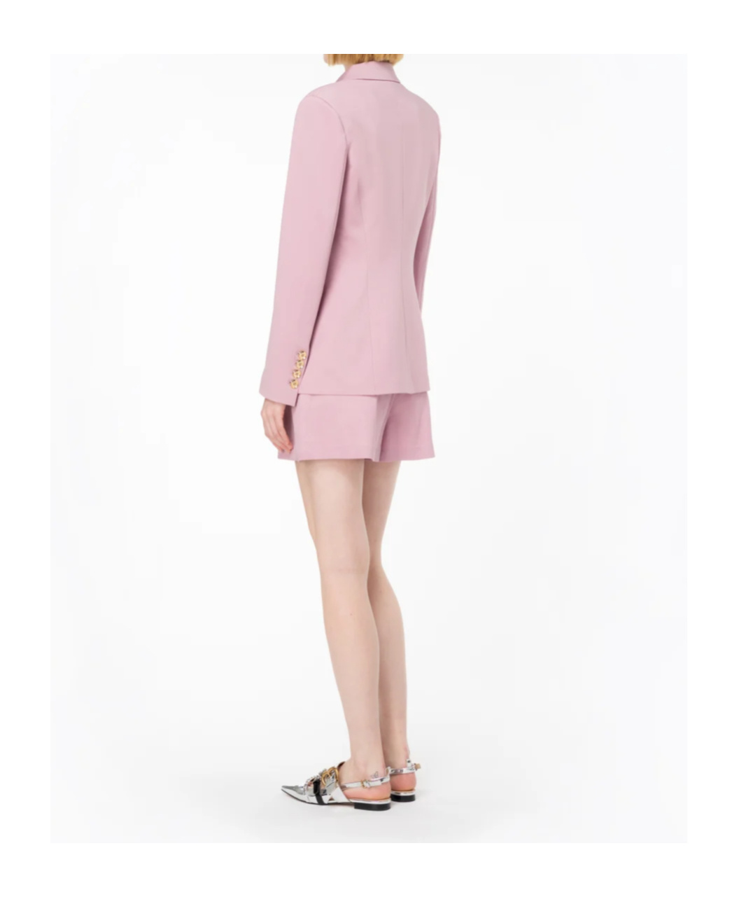 Pinko Single-breasted Blazer In Pink