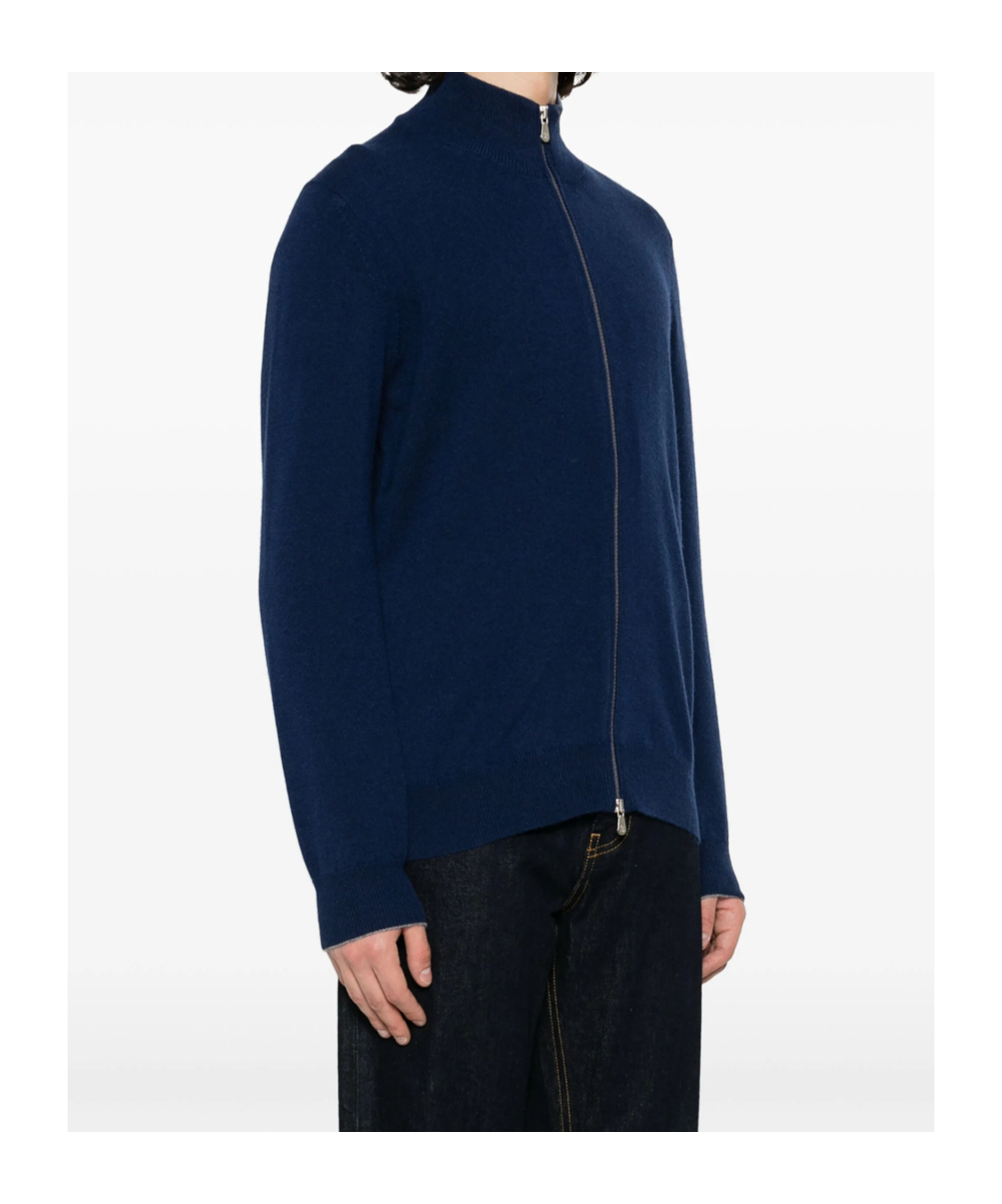 Brunello Cucinelli Wool And Linen Blend Blous In Black