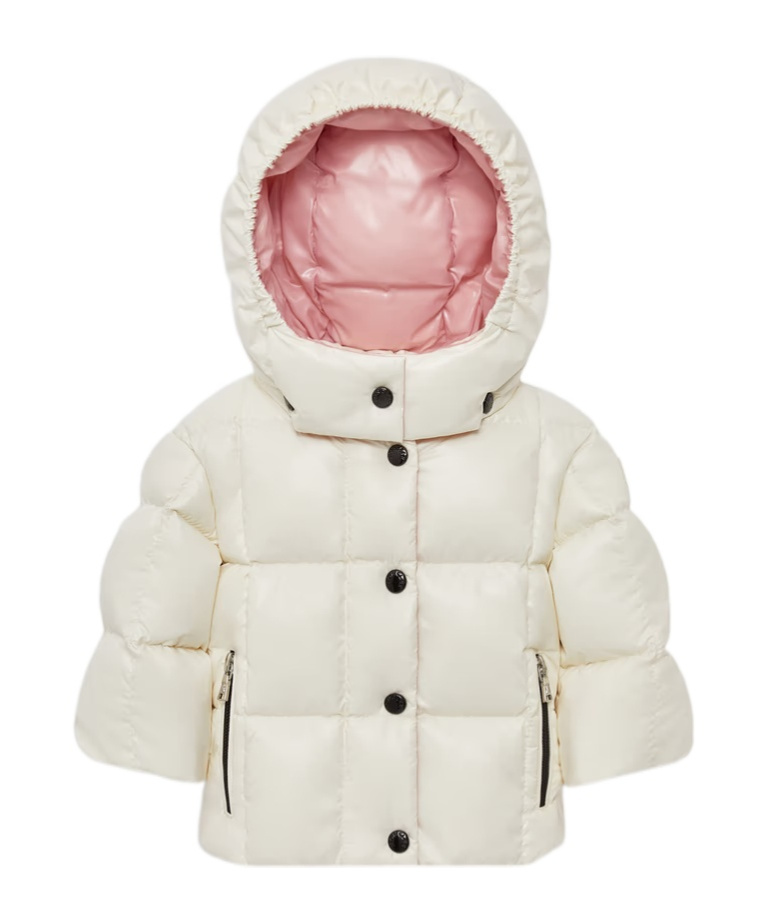 Moncler Parana Detachable-hood Puffer Jacket In White