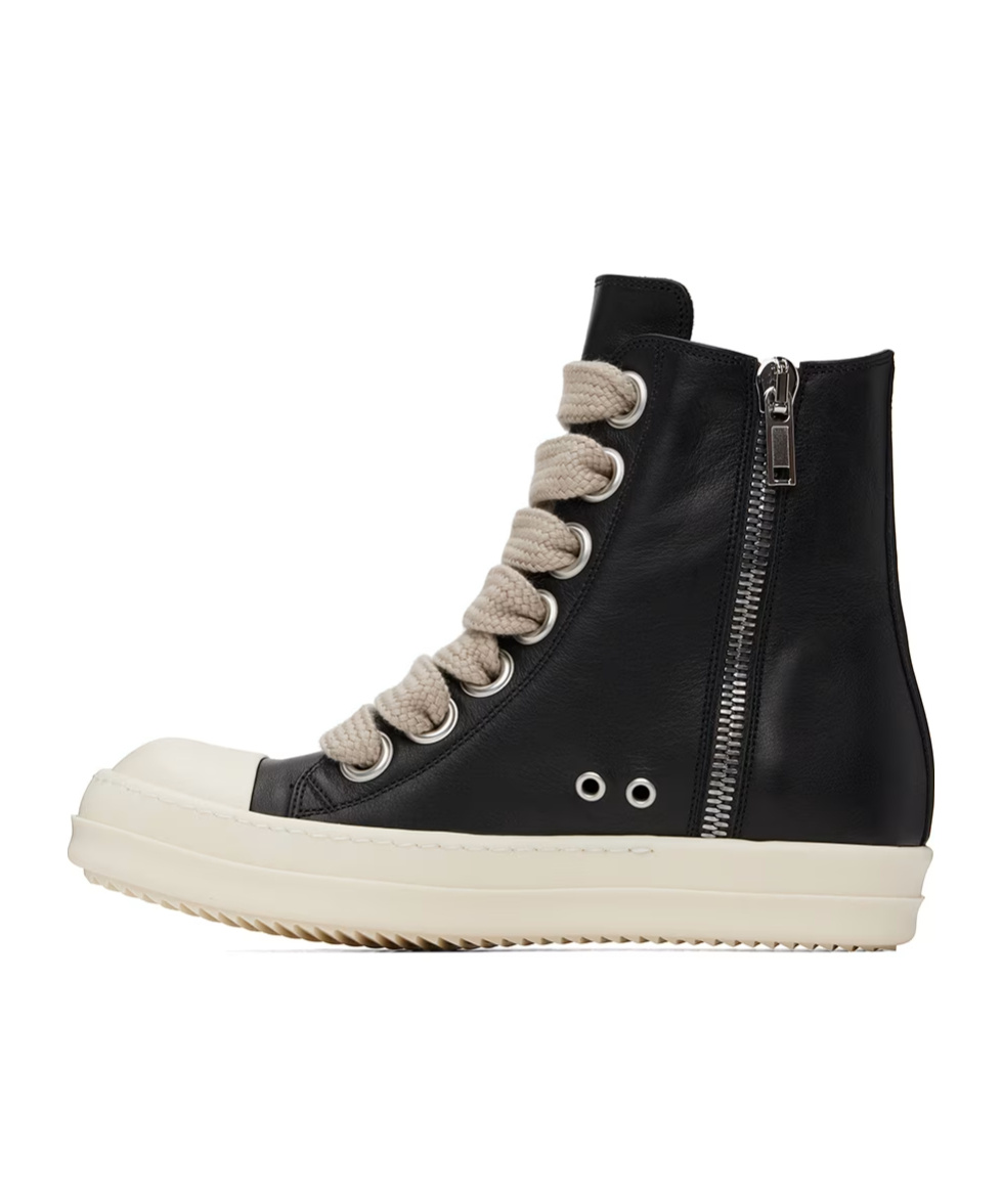 RICK OWENS JUMBOLACED HIGH-TOP SNEAKERS