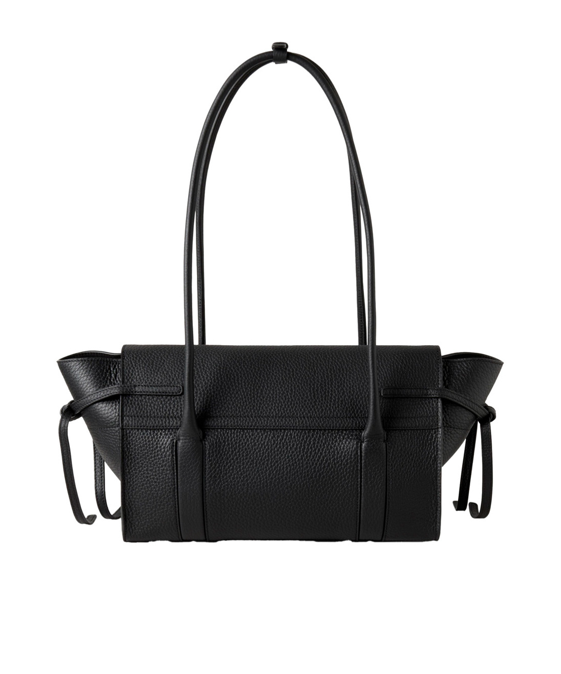Mulberry 'small Bayswater' Black Shoulder Bag With Laminated Logo