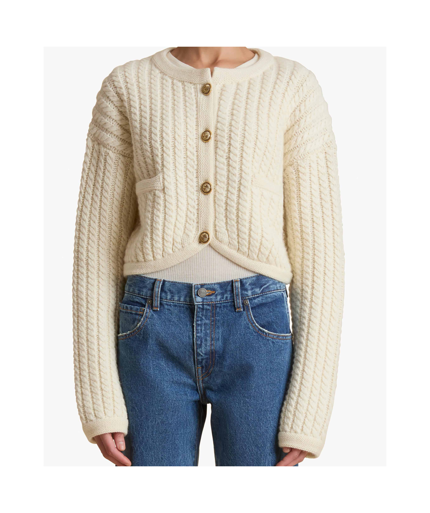 Shop Khaite Balser Cardigan In Nude