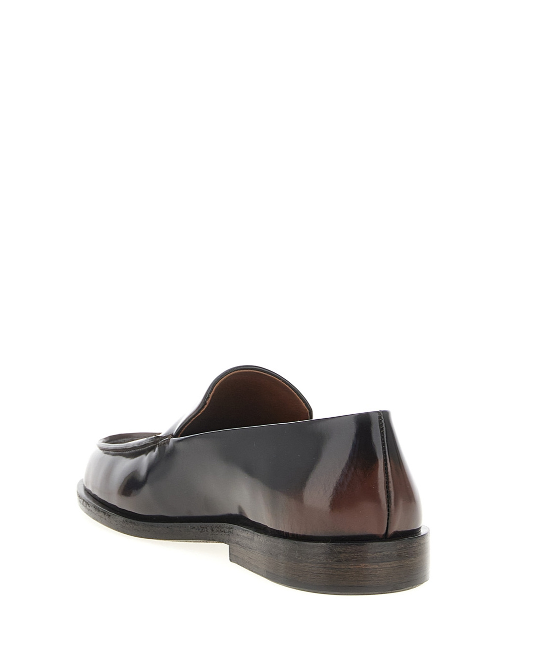 Marsèll Glossy Round Toe Loafers In Brown