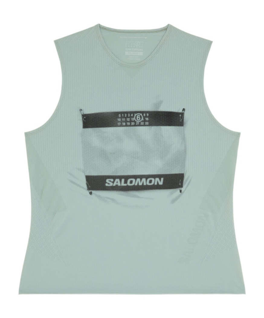 Mm6 Maison Margiela Mesh Graphic Sleeveless Vest