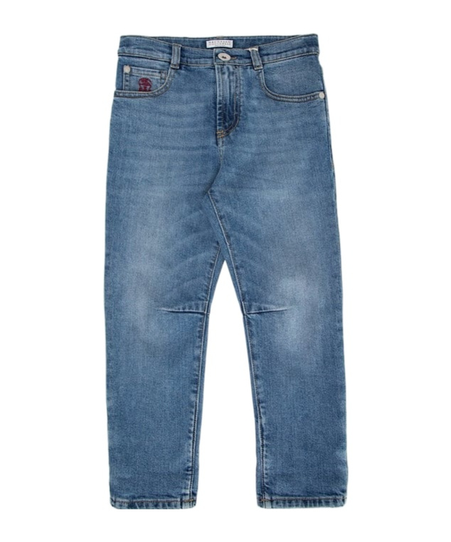 Brunello Cucinelli Belt Loop Jeans In Blue