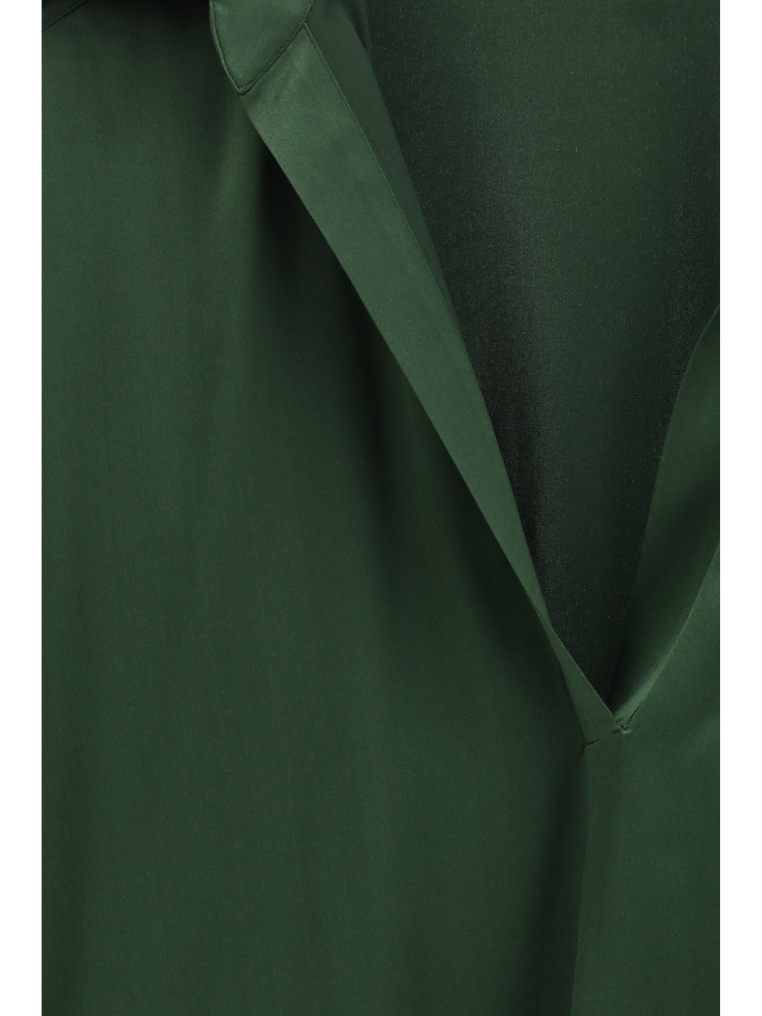 Tom Ford Logo-embroidered Satin Tunic In Green