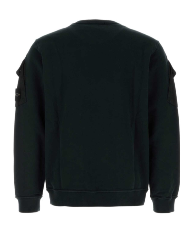 Stone Island Midnight Blue Cotton Sweatshirt In Green