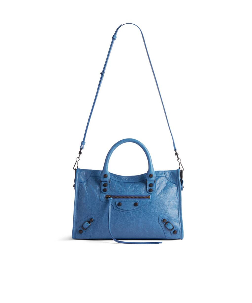 Balenciaga Le City Small Shoulder Bag In Blue