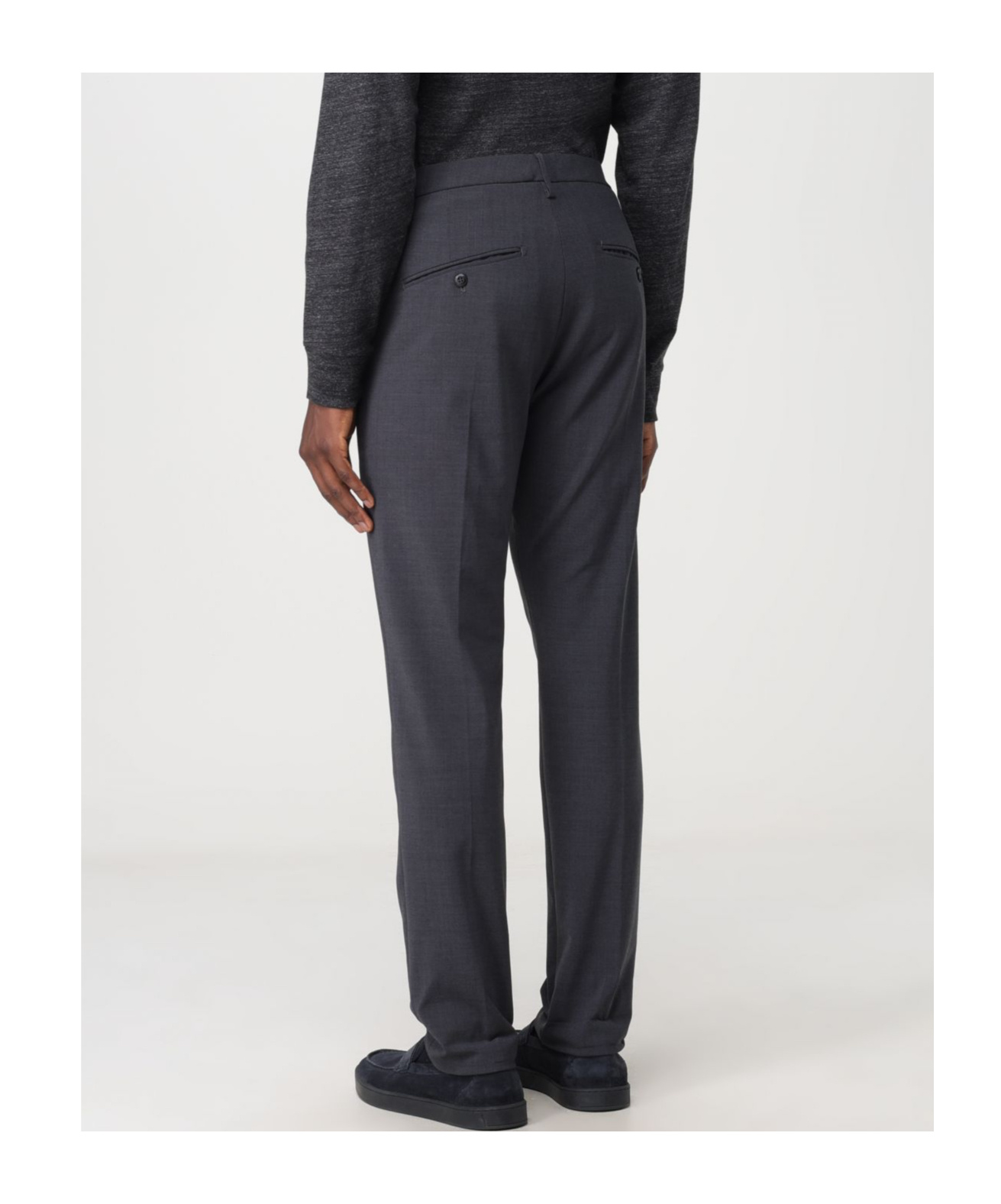 Dondup Belt-loop Casual Pants In Black