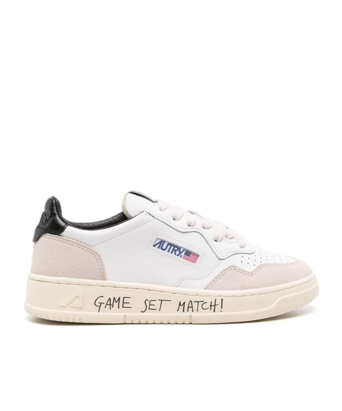 Shop Autry Medalist Leather Sneakers In White