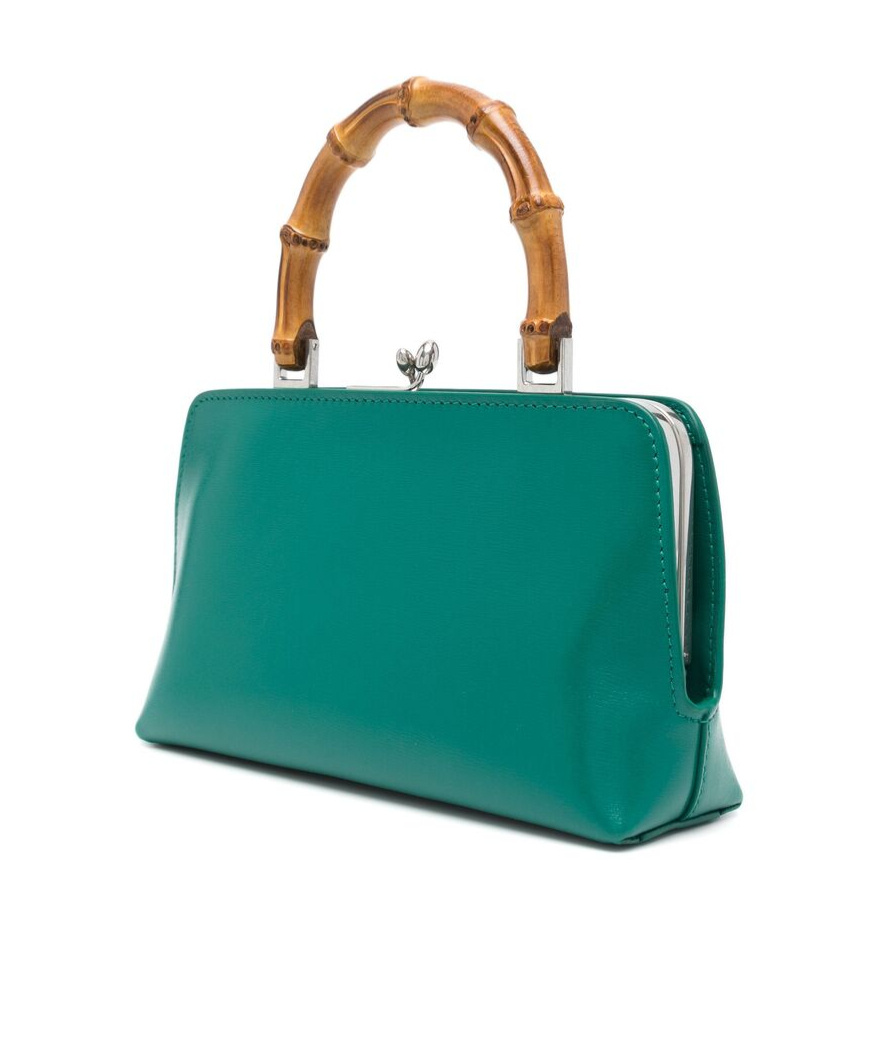 Jil Sander Metal Frame Detail Shoulder Bag In Green