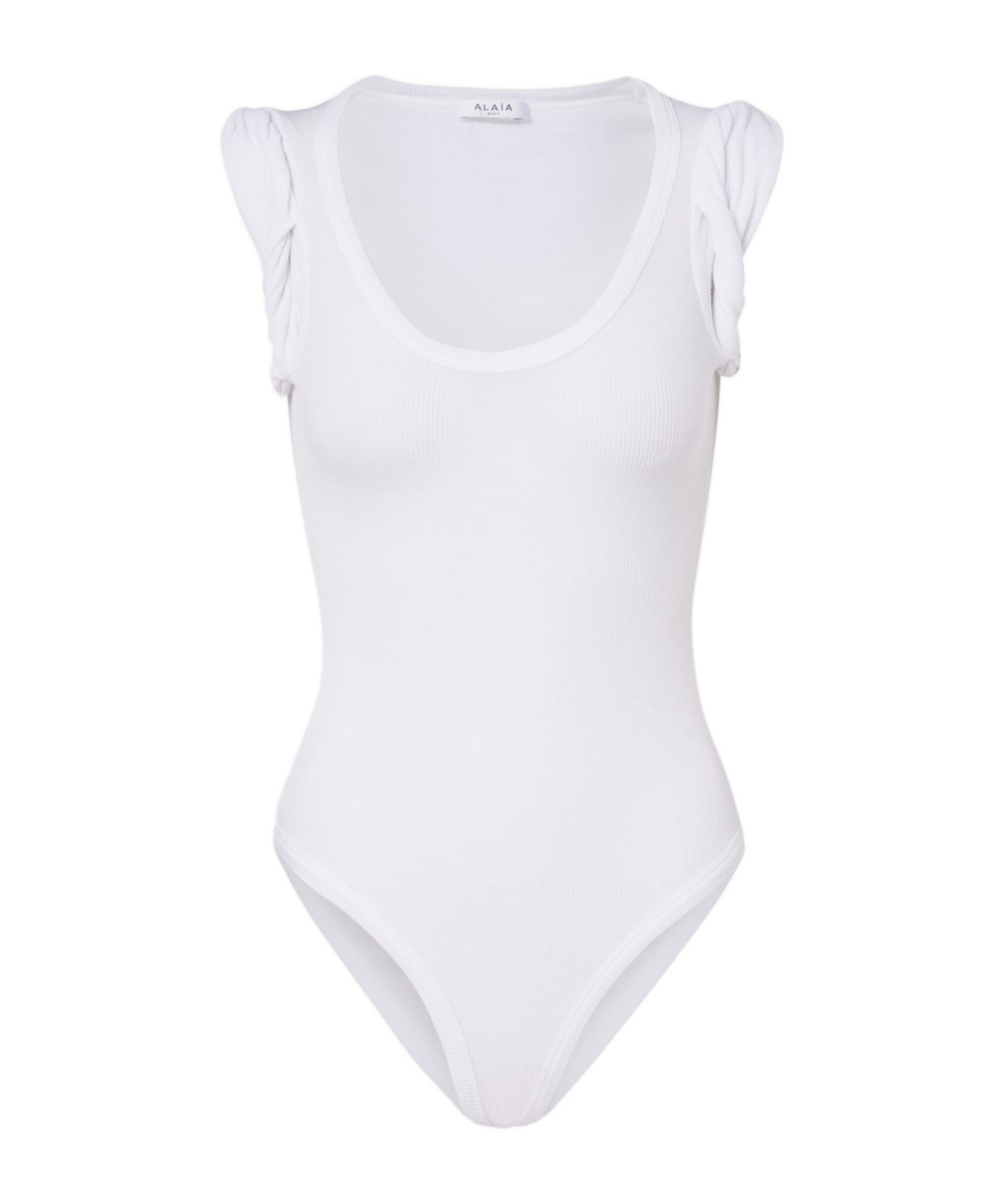 Alaïa Ribbed-knit Bodysuit In White