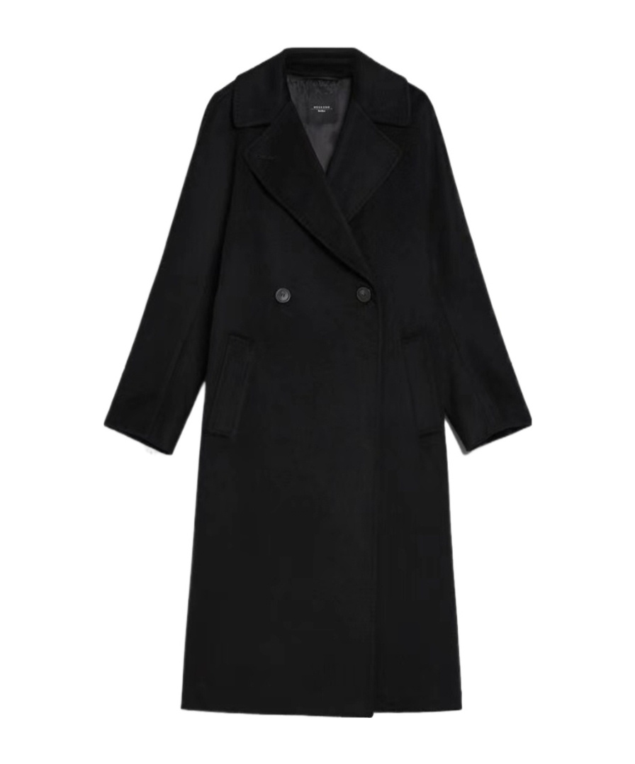 Weekend Max Mara Resina Double-breasted Coat In Black