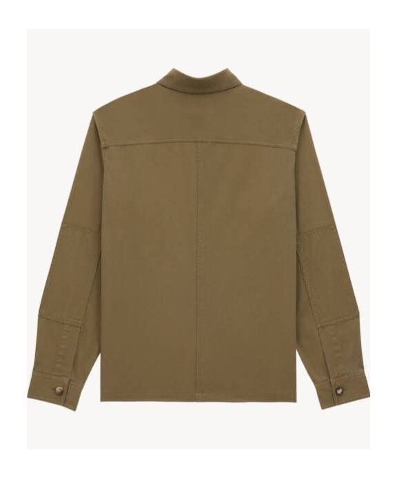 Saint Laurent Oversize Organic Cotton Shirt In Green