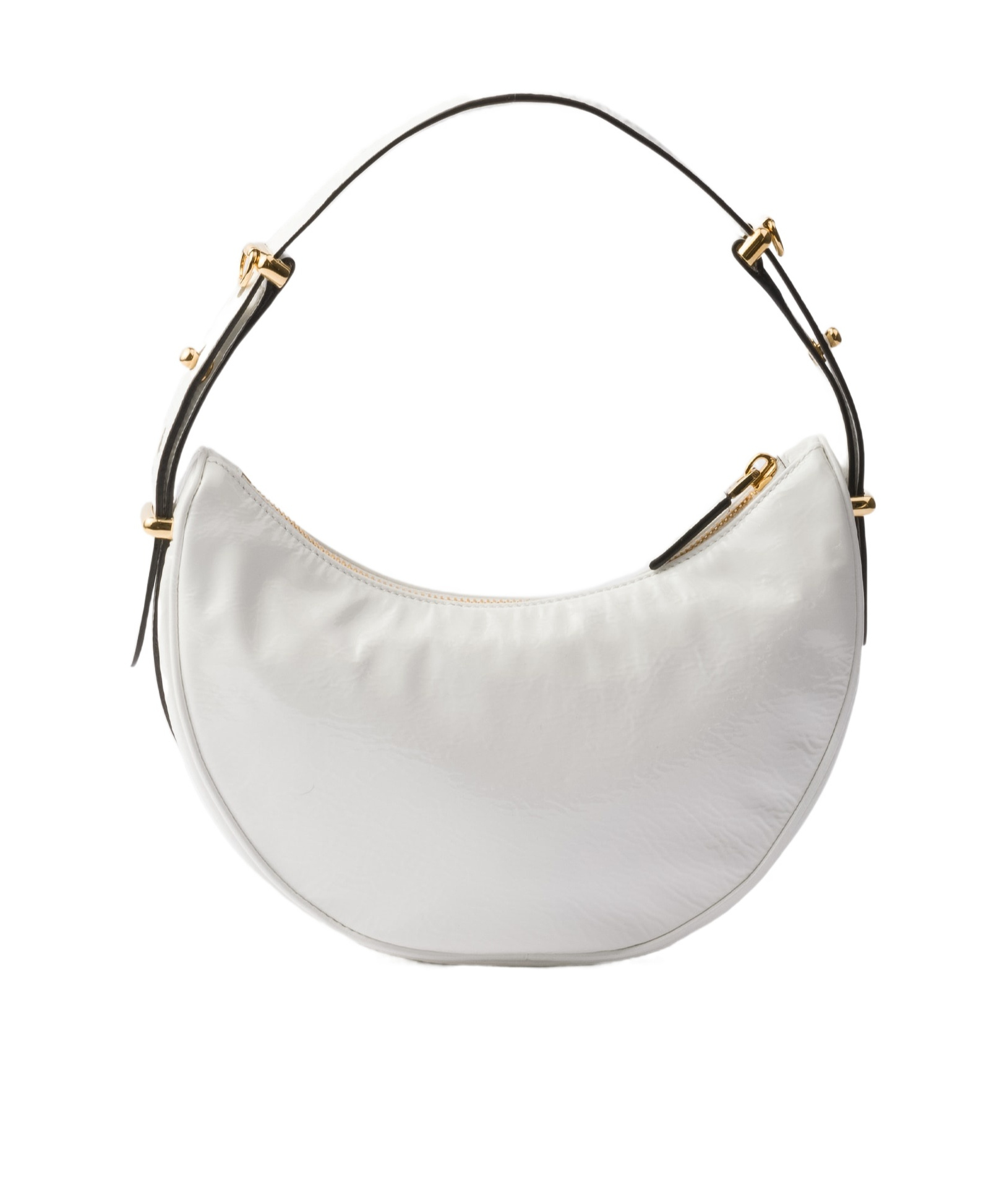PRADA PRADA ARQUÉ NAPLAK PATENT LEATHER SHOULDER BAG