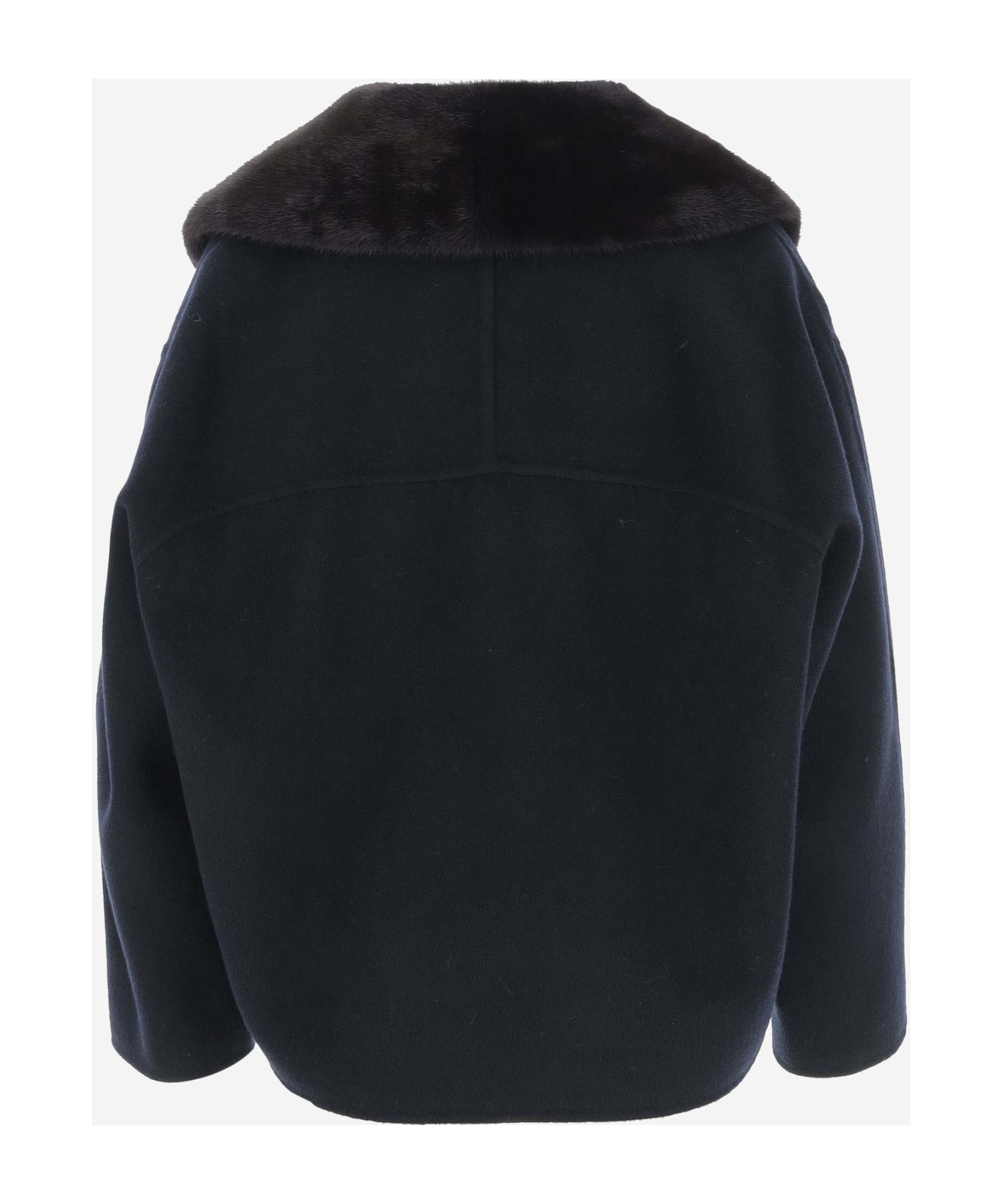 Shop Yves Salomon Short Coat In Black