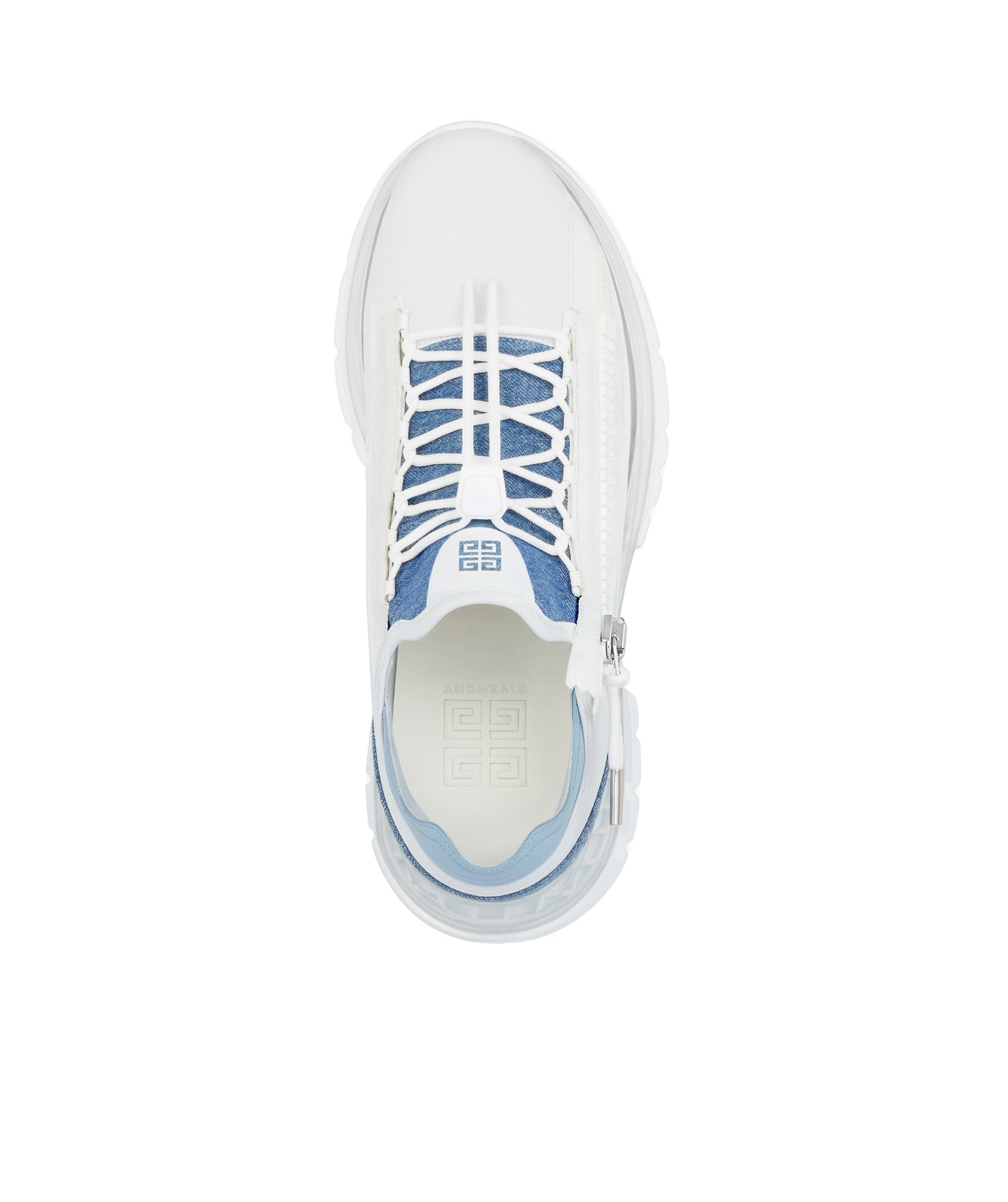 Givenchy Spectre Sneakers In Synthetic Leather And Denim In Blue