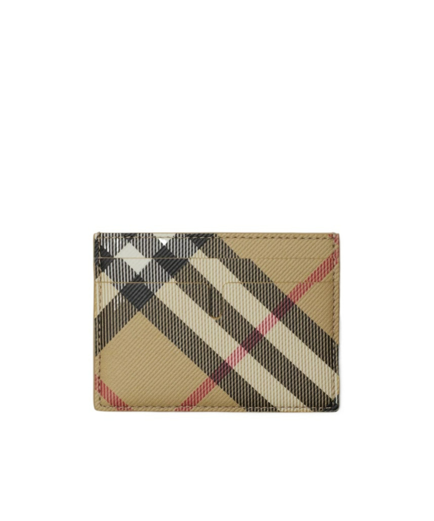 Burberry Book Wallet In Coated Canvas Bi-fold Design In Nude