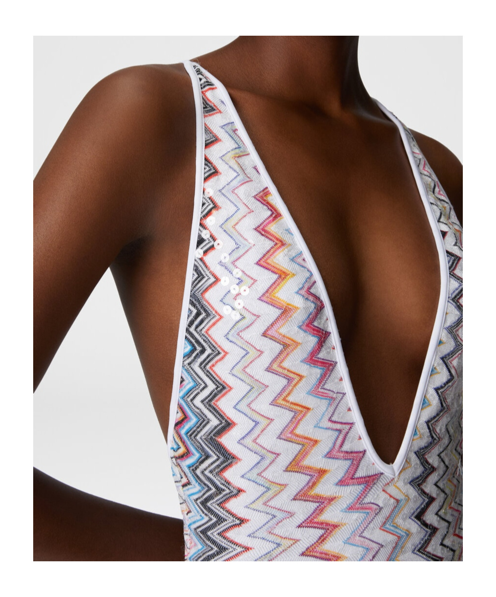 Shop Missoni Zigzag-pattern Swimsuit