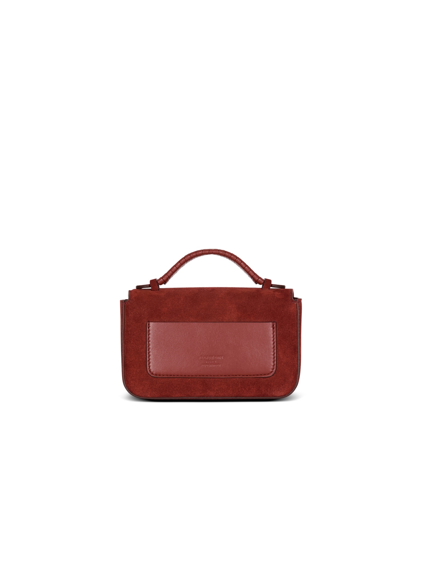 Balmain Suede B-buzz 17 Mini Bag In Red
