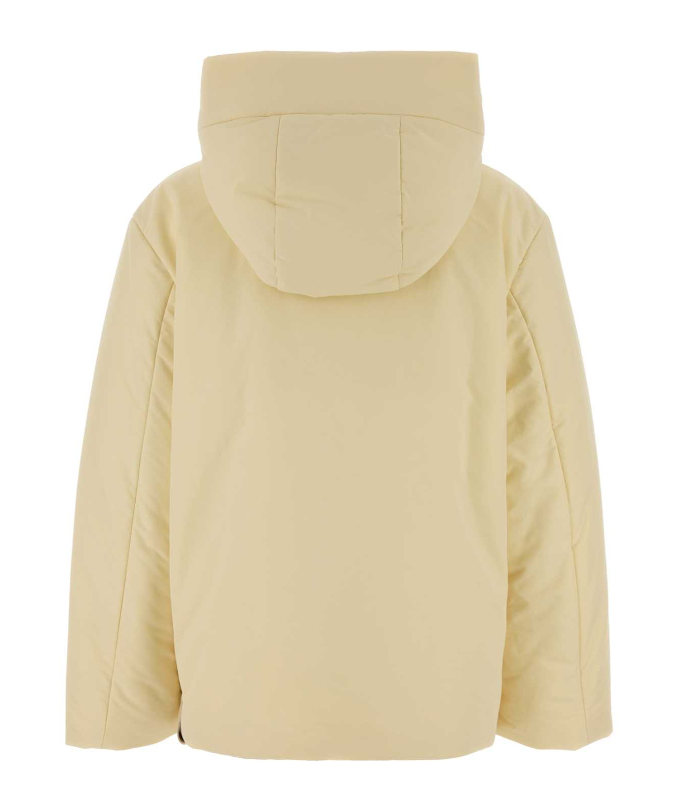 Jil Sander Padded Down Jacket Featuring Hood In Neutral
