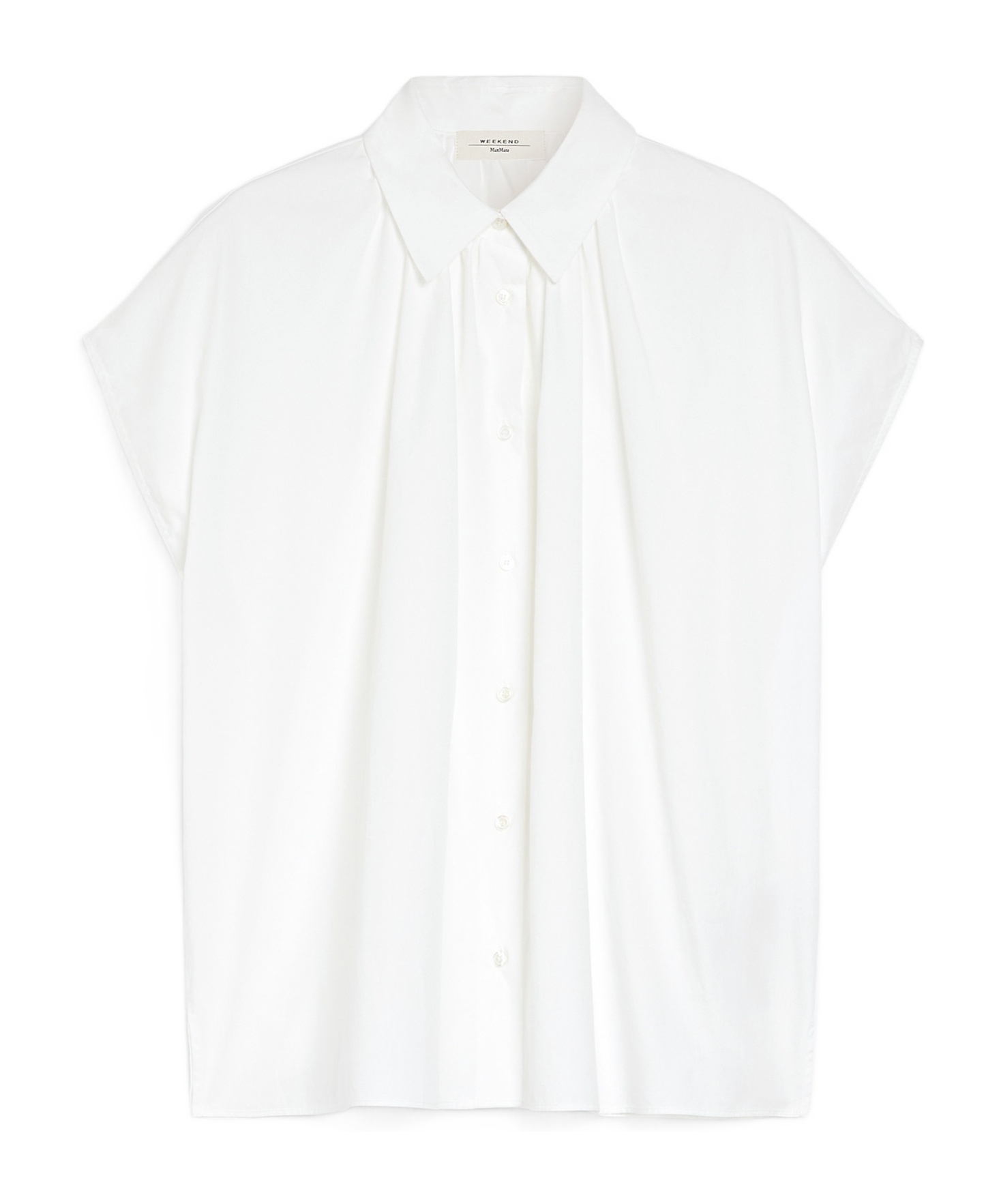 Weekend Max Mara Lapel Short Sleeve Shirt In White