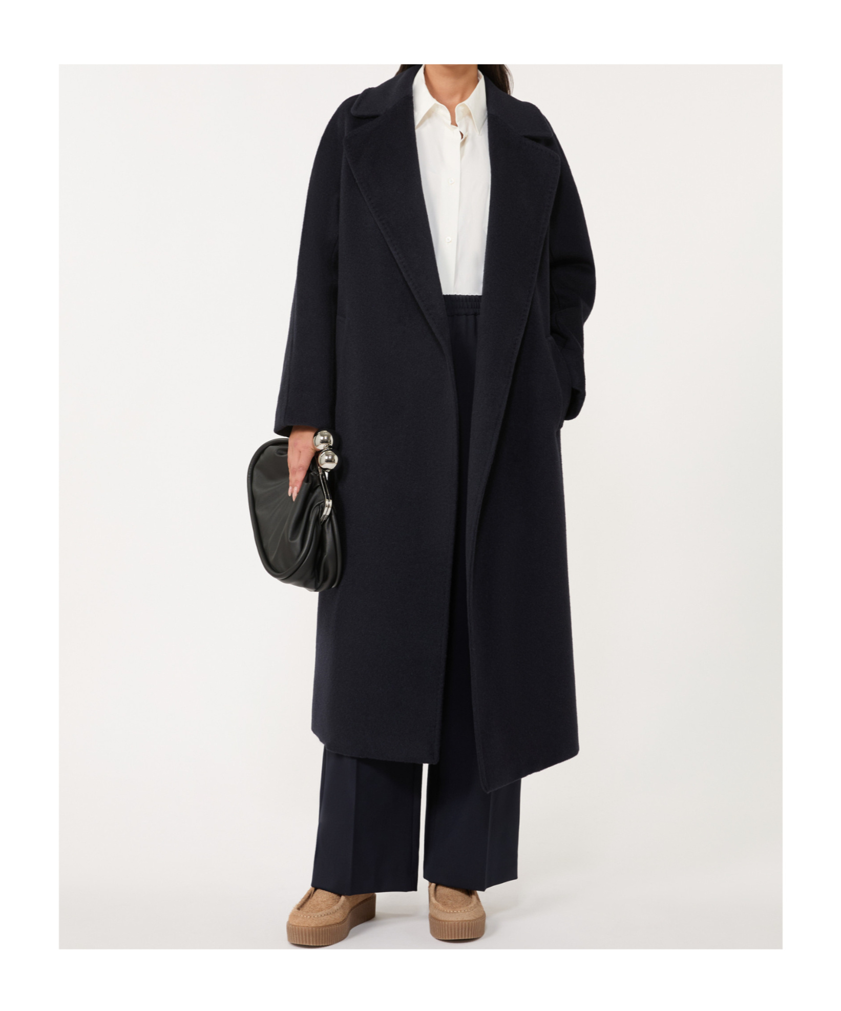 Weekend Max Mara Long-sleeved Coat In Blue