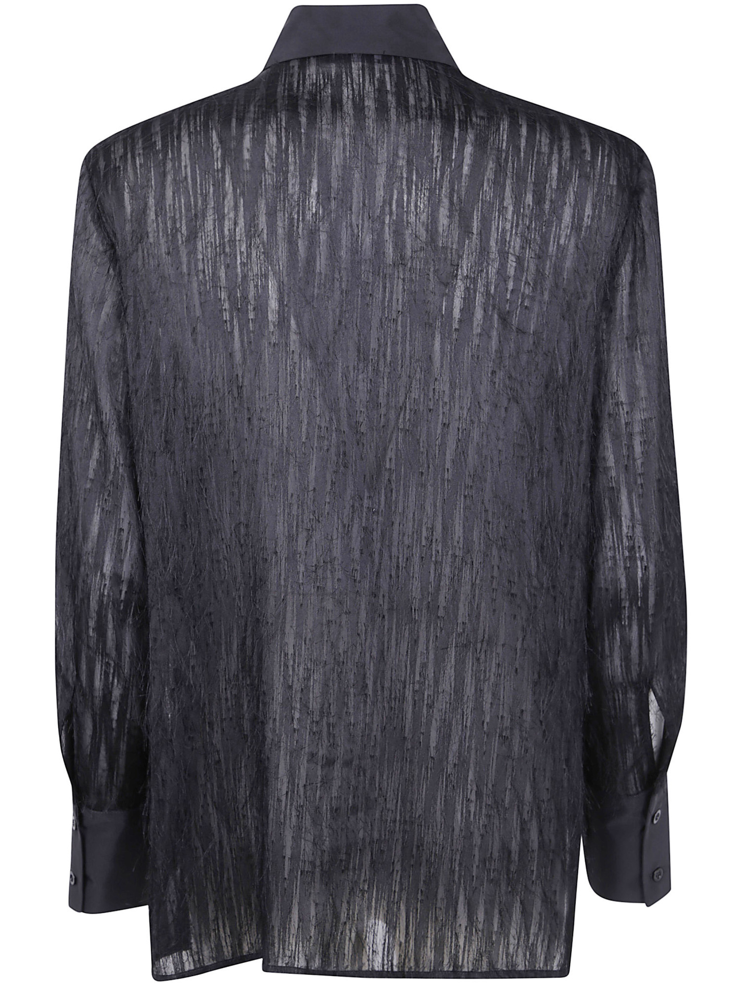 Peserico Frayed-effect Shirt In Blue