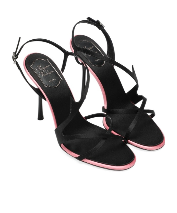 Roger Vivier Round-toe High-heeled Sandals In Black