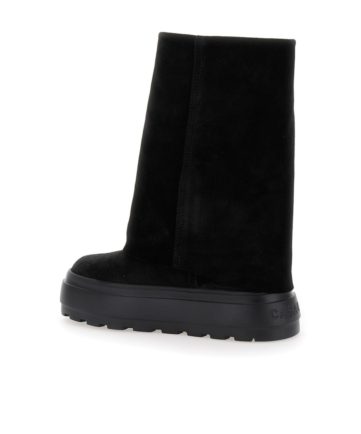 Casadei Black Boots With Turn-up With Platform In Black