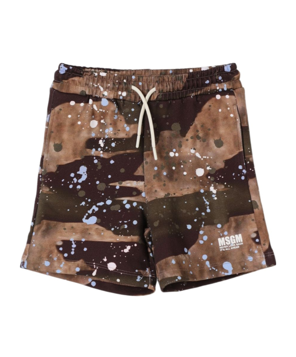 MSGM MSGM KIDS SPLATTER PRINT SHORTS