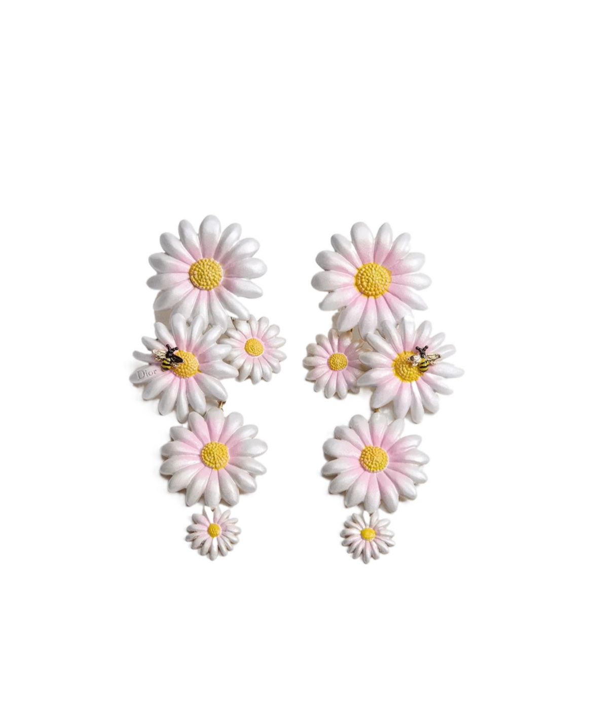 Dior Daisy Earrings In White