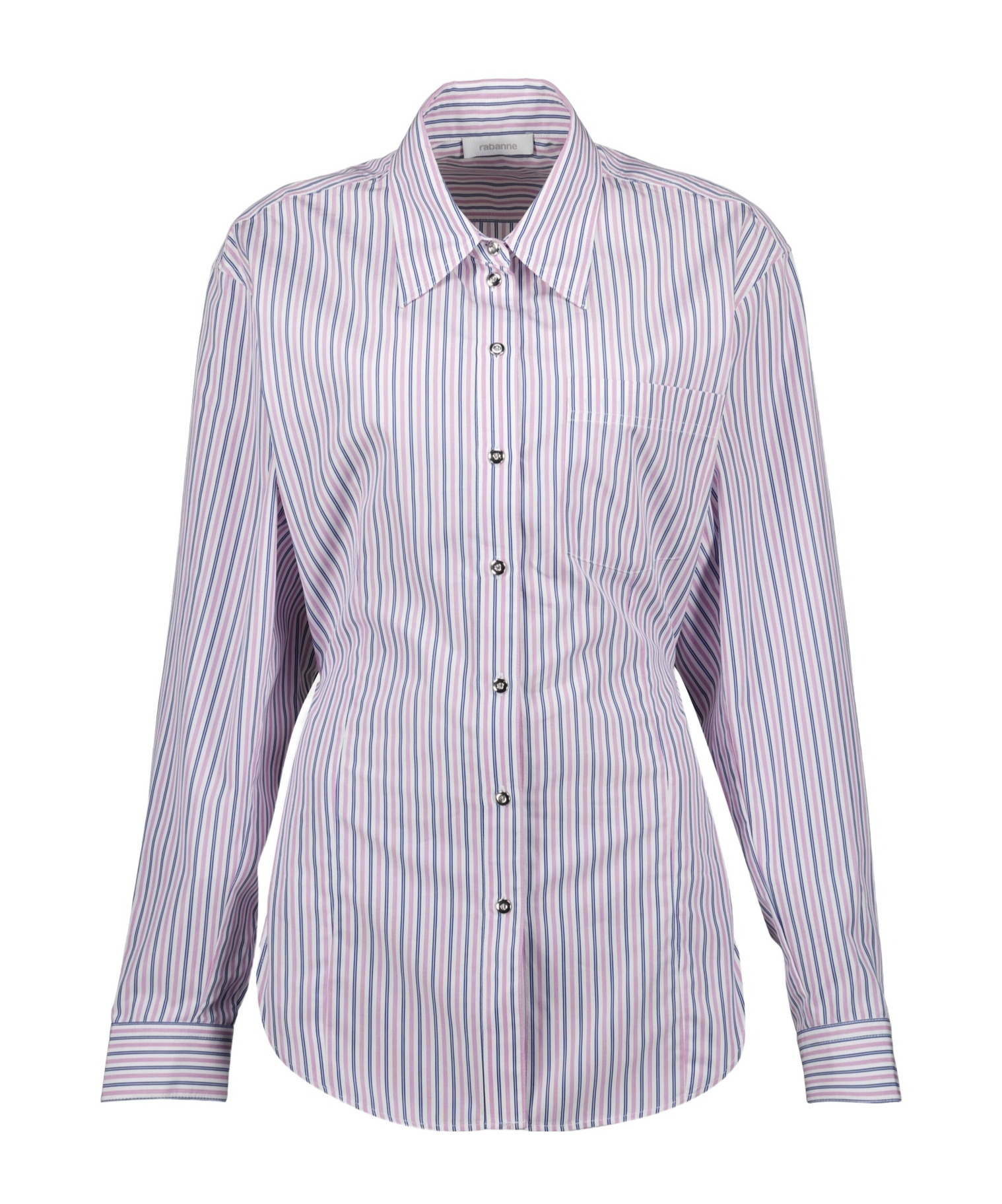 Shop Rabanne Striped Button-up Shirt In White