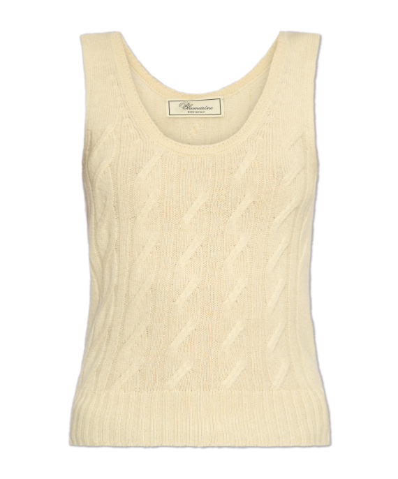 Blumarine Sleeveless Vest In Nude