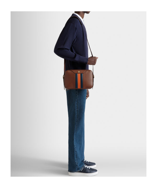 Bally Beckett Crossbody Bag In Brown Leather