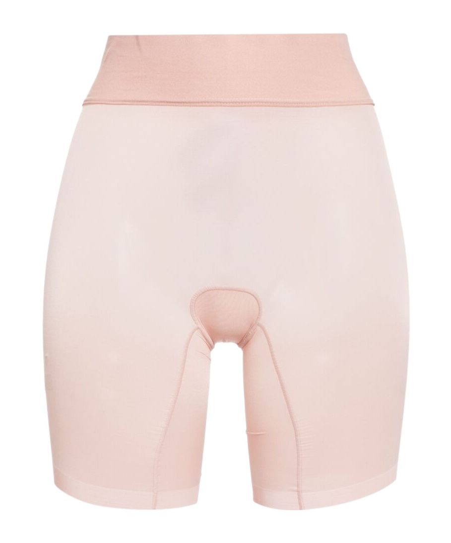 Wolford Cotton Contour Control Shaping Shorts In Pink